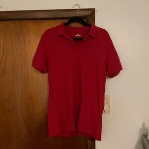 Hollister Vibrant Red Polo Shirt
